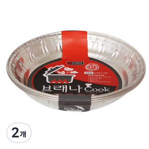 브래나쿡 일회용 원형 직화냄비 29.5cm 1000ml 3p, 2개