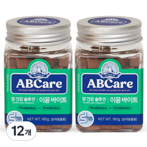 에이비씨케어 반려동물 바이트 영양제, 180g, 장건강/유산균, 12개