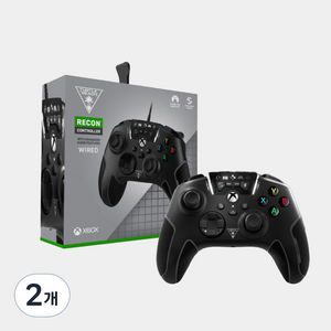 터틀비치 XBOX / PC 겸용 리콘 유선 컨트롤러, 블랙, 2개