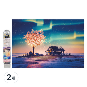 리나블루 성인 미니 유명한 그림 풍경 퍼즐 234 디자인7, 234피스, 혼합색상, 2개