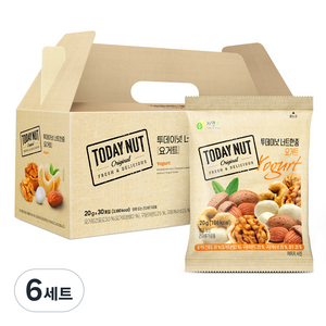 투데이넛 너트한줌 요거트 견과세트 600g, 6세트