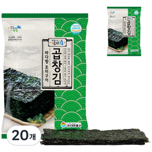 완도건강해 바다향 조미구이 곱창김 5p, 18g, 20개