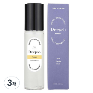 딥쉬 니치 퍼퓸 섬유향수, 프리지아, 100ml, 3개