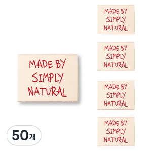 yarna SIMPLY NATURAL 라벨, 레드, 50개