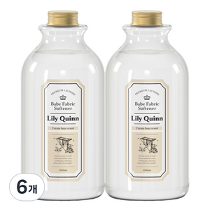 릴리퀸 유아 섬유유연제 크림베어, 6개, 1L