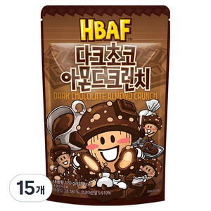바프 다크초코 아몬드 크런치, 15개, 170g