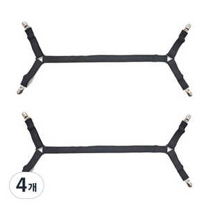 재미월드 침대 패드 고정밴드 45 x 15 cm, 블랙, 4개
