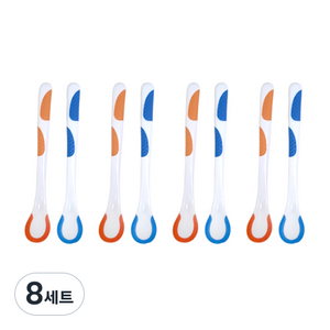 피셔프라이스 온도감지 이유식스푼 2종 세트, 혼합 색상, 8세트