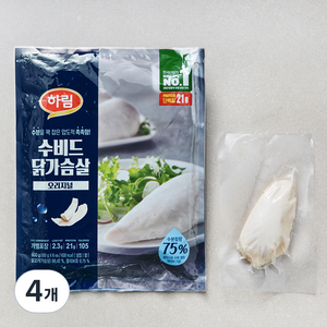 하림 수비드 닭가슴살 오리지널, 100g, 6개입, 4개