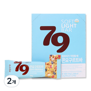 씨알로 1+1 79콘요구르트바 식물성단백질바 스포츠파워바 식사대용 다이어트간식 씨리얼바 24개입, 300g, 2개