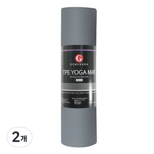고무나라 TPE 요가매트 + 가방 + 보관스트랩 세트, 애쉬그레이, 2개