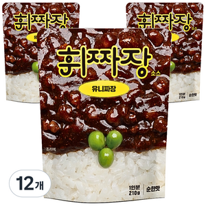 휘카레 휘짜장 유니짜장 순한맛, 12개, 210g