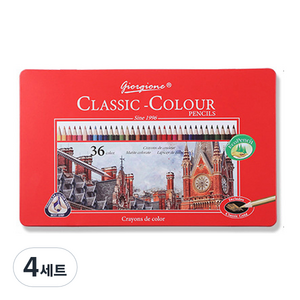 조르조네 클래식 삼각 그립 유성 색연필, 36색, 4세트