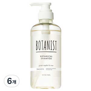 보타니스트 보타니컬 샴푸 스무스 그린애플 로즈향, 460ml, 6개