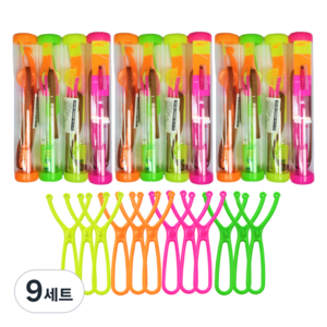 재미존 불빛낙하산 새총통 4종, 혼합색상, 9세트
