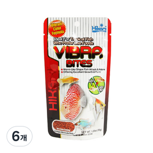 히카리 바이브라 바이트 관상어 사료, 6개, 35g