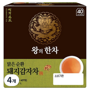 왕의한차 쌍계명차 맑은 순환 돼지감자차, 1.3g, 40개입, 4개