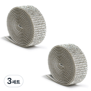 모나코올리브 DIY 큐빅 스티커 롤 8줄, 실버, 6개