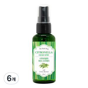 더허브샵 시트로넬라 허브 바디스프레이, 60ml, 6개