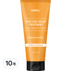 쿤달 맥주효모 탈모트리트먼트 시트러스포멜로향, 200ml, 10개
