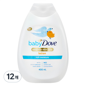 베이비도브 리치 모이스처 유아 바디로션, 400ml, 12개