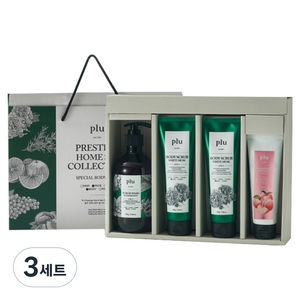플루 프레스티지 홈스파 컬렉션 스크럽 200g x 2p + 바디워시 500g + 필링젤 100g 선물세트, 3세트