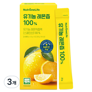뉴트리원 유기농 레몬즙, 280g, 3개