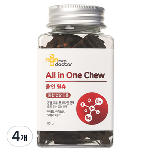 마이펫닥터 강아지 올인원츄 영양제, 80g, 종합영양제, 4개