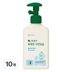 그린핑거 촉촉한 자연보습 베이비 워시, 320ml, 10개