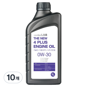카닥랩 더 뉴 4 PLUS 엔진오일, 10개, 0w30, 1L