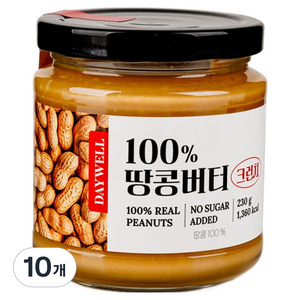 데이웰 땅콩버터 크런치, 10개, 230g