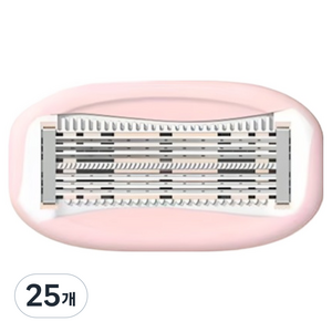 마켓링 여성용 고급 제모기 면도날 핑크, 25개, 1개입