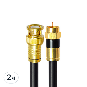 마하링크 프리미엄 BNC TO RF 5C 동축 케이블 골드 블랙 2m, CP-1273, 2개