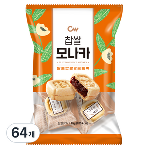 청우식품 찹쌀 모나카 과자, 65g, 64개
