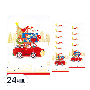 프롬앤투 크리스마스 카드 + 봉투 세트 S1031q5, 혼합색상, 24세트