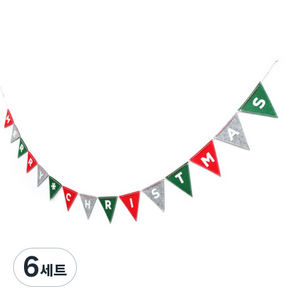 파티해 펠트 유니크 삼각 가랜드, 칼라믹스, 6세트