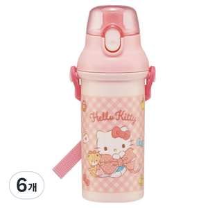 스케이터 PSB5SANAG 항균 다이렉트보틀, 480ml, 헬로키티25SS, 6개