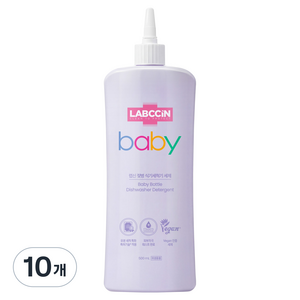 랩신 베이비 젖병 식기세척기 세제, 500ml, 10개