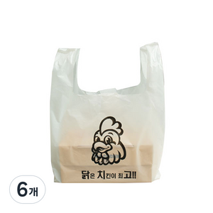 치킨배달 비닐봉투 닥치고 200p, 6개