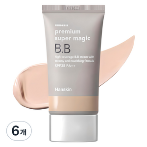 한스킨 프리미엄 수퍼 매직 비비크림 SPF35 PA++, 45g, 6개