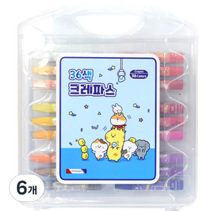 모닝글로리 크레파스 블루, 36색, 6개