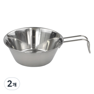 캠핑 스케치 스텐 시에라컵 340ml, 실버, 2개