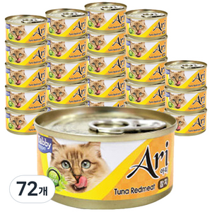 테비토퍼 아리 고양이 간식캔, 참치, 80g, 72개