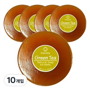 프로버블리 녹차 중성비누 나무색, 110g, 10개