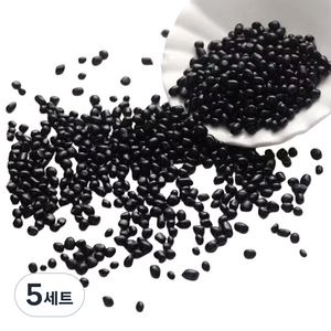 쥬맥스 유리 컬러 자갈 세트, 5세트, 블랙