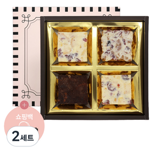 몽샹82 클래식 쫀득쿠키 올인원 선물세트 + 쇼핑백, 4종, 2세트