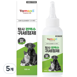 탐사 순한 편백수 반려동물 귀세정제 100ml, 5개