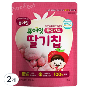 퓨어잇 동결건조 딸기칩, 12g, 2개