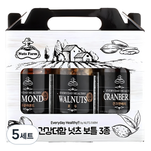 넛츠팜 건강더함 넛츠 보틀 3종 1호 선물세트 550g, 5세트