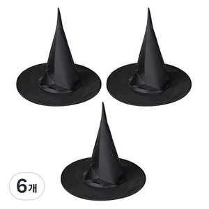 파티쇼 마녀모자 소, 검은색, 6개